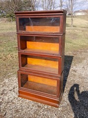Antique Wernicke 4 Sections Step Back Barrister Bookcase Quarter Sawn Oak 1897