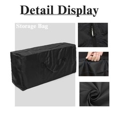 Black Storage Cabinet Cover, Oxford Cloth Material 52*27*27inch