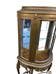 66114 Decorator Gold Louis XV Bow Glass Curio