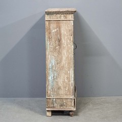 Antique Carved Teak 2 Door Cabinet From India
