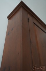 72231: SIMMS and THAYER Vintage Pine Linen Press Rustic Cupboard Cabinet