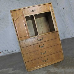 Modern Campaign Style Oak Gentlemen’s Chest by Founders Furniture Patterns 35