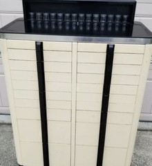 Vintage Art Deco Steel and Wood Dental Cabinet by American Cabinet