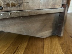Antique Solid Walnut 1 Door 3 Shelf Spaces Perfect Size Cabinet For Any Room