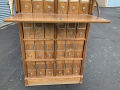 Woodruff Blaine County Idaho Antique Oak File Cabinet 36 Drawer Pull Down Desk