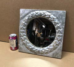 Decorative Salvaged Tin Ceiling 13″ Sq. Wreath Metal Silver Mirror Old 628-26B