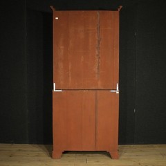 Georgian style double-body trumeau wood 20th century bureau desk bookcase