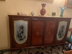 mid century cabinet 1940 Sicily Italy wood and glass