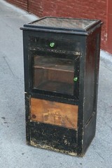 Antique medical Dental cabinet wood display case vintage apothecary black