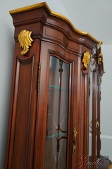 65943EC: KARGES French Louis XV Gold Gilt Trim China Cabinet