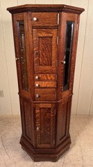 Antique Oak Clark Model “A” Octagon Revolving Dental Cabinet