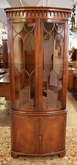 English Bevan Funnell Reprodux Mahogany Chippendale Corner Cabinet