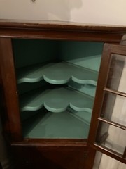 Chippendale Stained Pine Miniaure Corner Cupboard, 19th C
