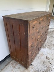 Antique The Tubs MFG Company Ludington, MI Oak Cabinet