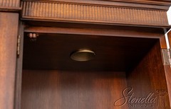F70708: STICKLEY Mahogany 4 Door Breakfront Bookcase Cabinet