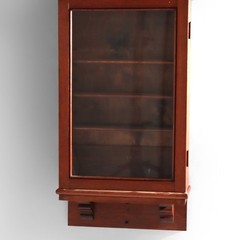 Walnut Hanging Curio Cabinet 20thC