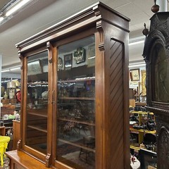 Incredible Eastlake Two Piece Antique Paine’s Furniture Breakfront Cabinet