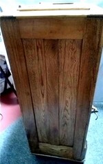 Antique Oak Ice Box – Refinished – ORIGINAL INSIDE- Great BAR! – LOCAL PICK-UP
