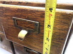 Rare Vintage Oak 4 Drawer Wooden Card Catalog File Cabinet Medical