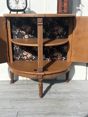 Elegant entry table, Floral cabinet for storage, Medium sized storage cabinet