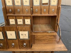 Woodruff Blaine County Idaho Antique Oak File Cabinet 36 Drawer Pull Down Desk