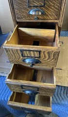 GLOBE WERNICKE OAK RARE COUNTER TOP FILE CABINET