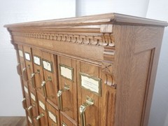 VICTORIAN OAK FILE 18 drawer CABINET Edwardian 1900’s