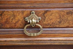 Unusual Walnut Victorian Triple Door Bookcase Display Cabinet Server ~ Ca.1880