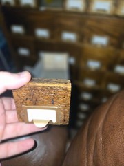 Vintage Antique Wooden Apothecary Hardware Parts Cabinet
