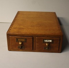 Antique Quarter Sawn Oak Card File Cabinet – Gaylord Library Furniture and Suppl