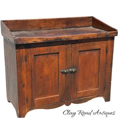 Antique 2 door cupboard country farm house Americana excellent 19th primitive