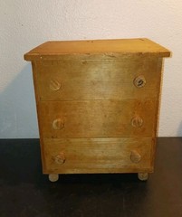 Handmade Three Drawer Cabinet Tool Storage Tabletop Apothecary Chest 14″