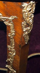 VITRIN 19C FRENCH BRONZE WORK AND GLASS DOORS WITH MARBEL TOP :57″ HIGH