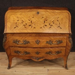 Bureau inlaid wood furniture desk secrétaire commode 20th century antique style