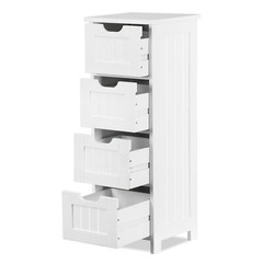 Waterproof Bathroom Cabinets White Bathroom Storage Shelf Organizer 4 Drawers