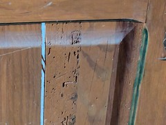 Antique Hoosier Cabinet, Kitchen Drawers, Rustic Pine, Knotted Wood, Iron Hinges