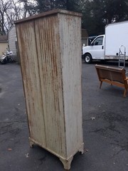 Antique Corrugated Steel Locker Storage Cabinet
