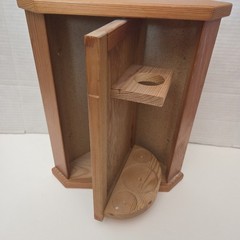 Vintage Norwegian Hand Painted Corner Cabinet Halsobrunn Health Folk Art Turns