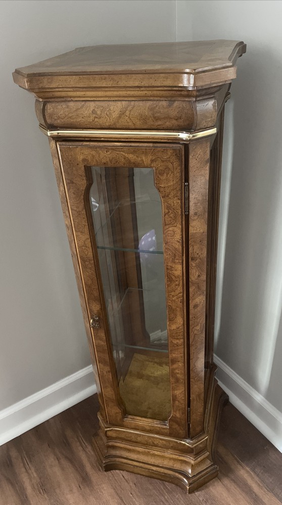 1970s Drexel Illuminated Display Cabinet Plant Stand