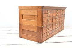Antique . Library Bureau SoleMakers Oak Wood File Cabinet 24 Drawer Apothecary