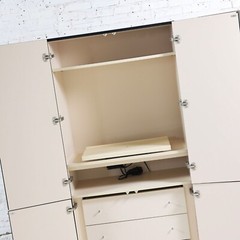 Late 20th Century Postmodern to Art Deco Revival Mirrored Entertainment Cabinet