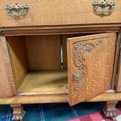 Antique Wooden Display Cabinet Buffet Replacement Glass – Freight / Local Pickup