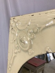 Decorative Salvaged Tin Ceiling 23″ SQ. Butterscotch Metal Mirror Chic 358-23B
