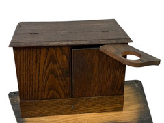 Antique Oak Apothecary Doctor travel cabinet with equipment 1890 medical