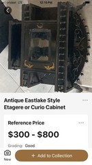 Antique Eastlake Style Curio Cabinet 20in Long 24in High