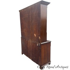 Antique Softwood dutch cupboard stepback spice drawers cabinet country primitive