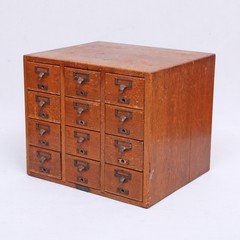 Vintage 50s Index Card Cabinet Gaylord Bros. Stockton California USA 6.Z