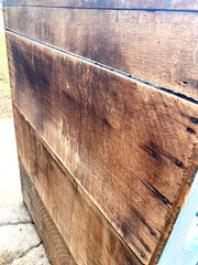 Antique 19th Cent Primitive Pine Blue Painted Cupboard Grain Box Sink we Deliver