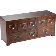 Monitor Traditional Medicine Cabinet – Desktop Wide & Small Cabinet w/ 8 Drawers