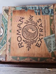 Antique Early Primitive Wood 5 Drawer Handmade Apothecary Roman Cigar Cabinet
